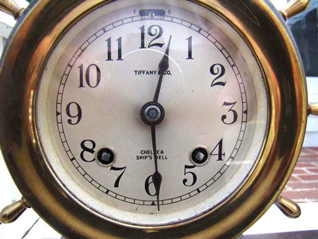 A handsome Chelsea ship's bell clock and barometer set made circa 1940 — image 2